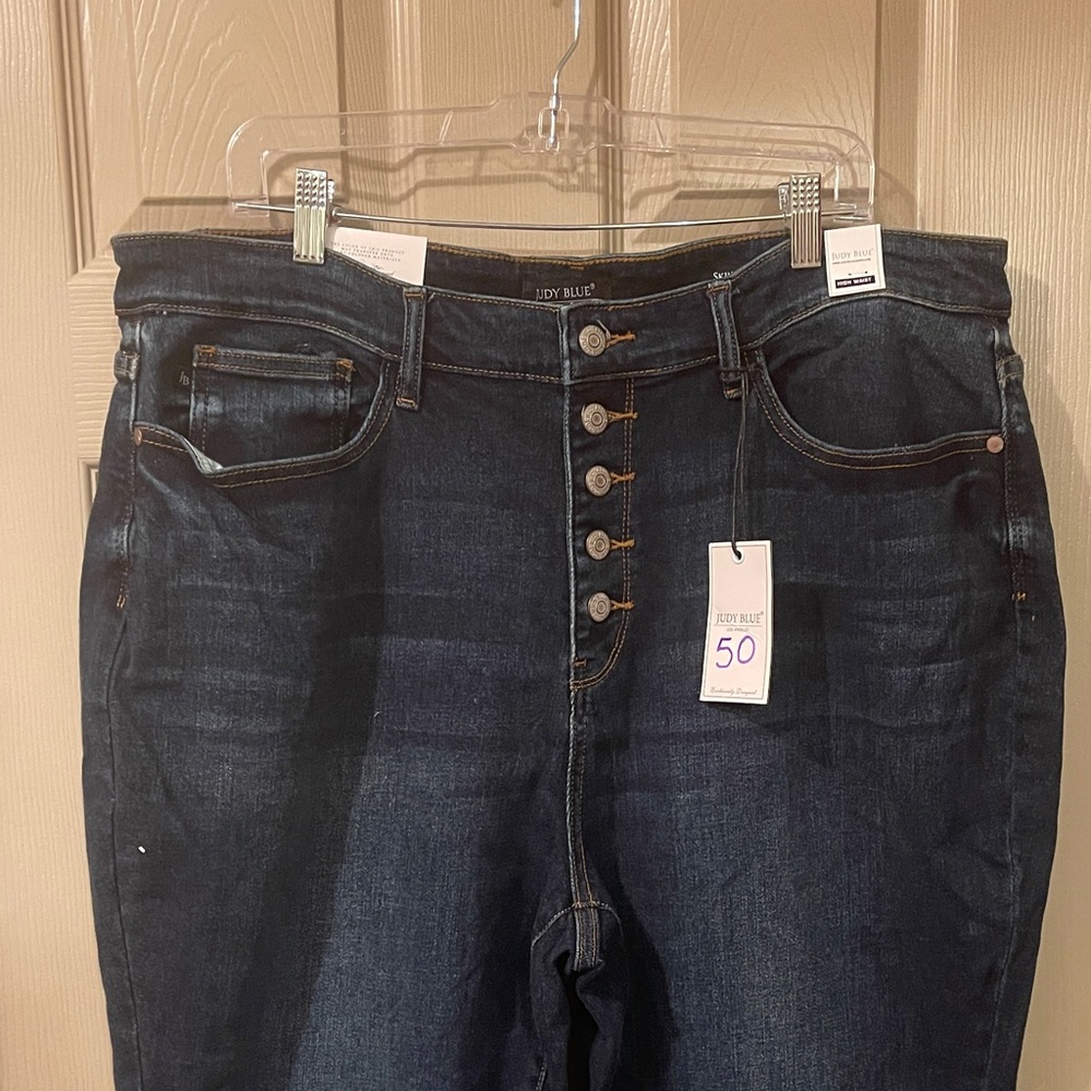 NWT Judy Blue Dark Wash High Waist Skinny Jeans - Picture 4 of 6